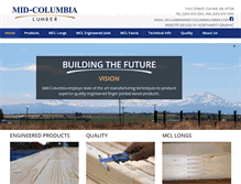 Tablet Screenshot of mid-columbialumber.com